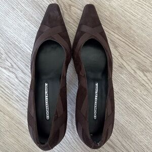 Donald J. Pliner Women's Lyra S4 Brown Suede Pumps Size 8